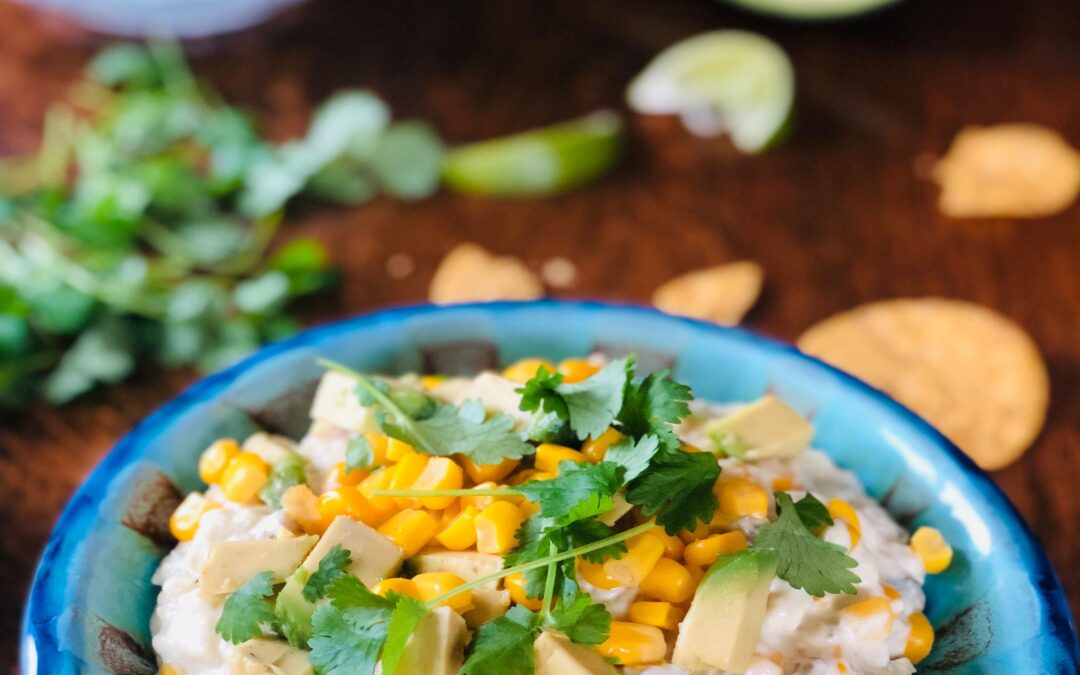 Creamy corndipp med mais, parmesan og hvitløk